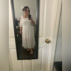 Banana Republic White Boho Dress (Sz. Large, NWT)